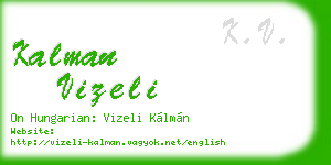 kalman vizeli business card