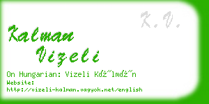 kalman vizeli business card